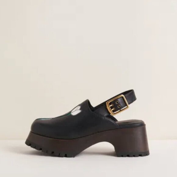 Lorien Stern Darren Clog in Black Tulip Size 7 - Picture 3 of 3